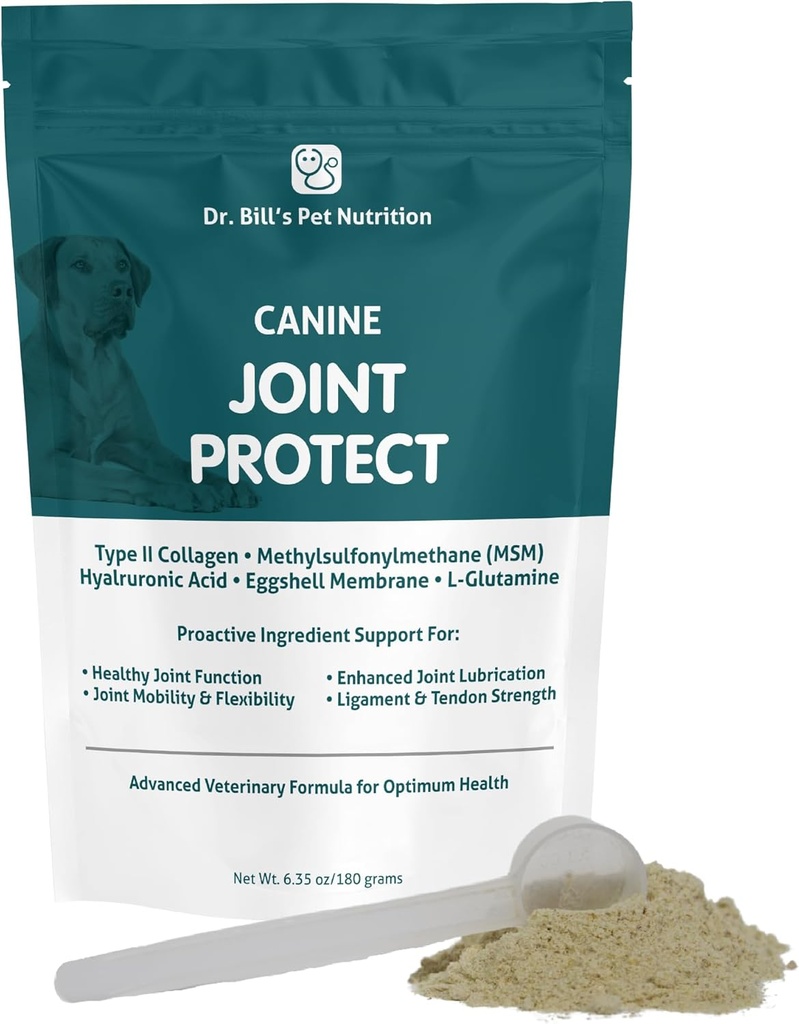 Le Dr Bills Canine Joint Protect (en anglais seulement) Soutien conjoint pour chiens Supplément pour animaux de compagnie pour le ligament et la résistance au Tendon