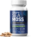 Irish Sea Moss 6000mg - 2000mg Black Seed Oil Ashwagandha Burdock Root Ginger Capsule - Advanced Seamoss Vitamin Multi Mineral Complex Supplement Pills for Men Women