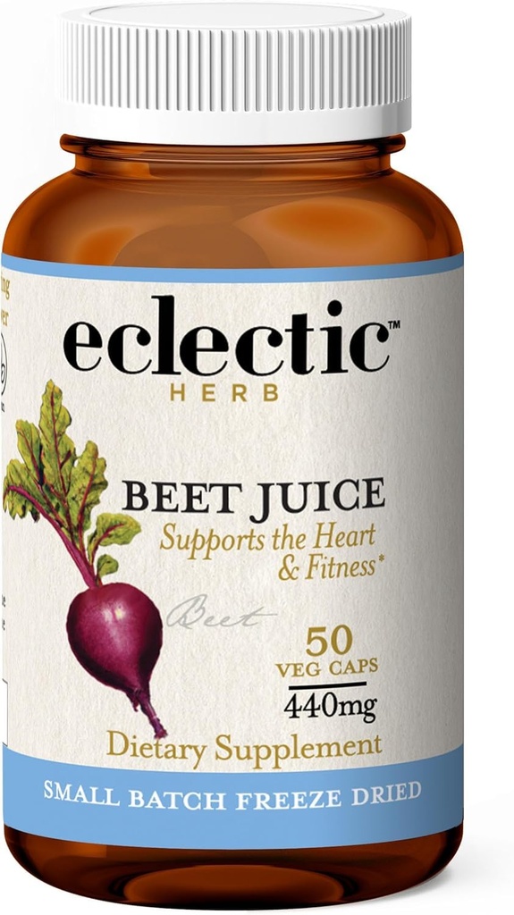Erbe eclettica Raw Fresh Freeze-Dried Non-GMO Beet Juice | 50 CT (400 mg)