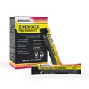 BODi Energize Pre Workout Powder - Beta-Alanine, Quercetin & Formule de caféine à faible teneur en sodium pour l'énergie améliorée et la concentration, Augmenter le supplément d'énergie et d'endurance, Lémonade aux fraises aromatisée, 20 bâtons