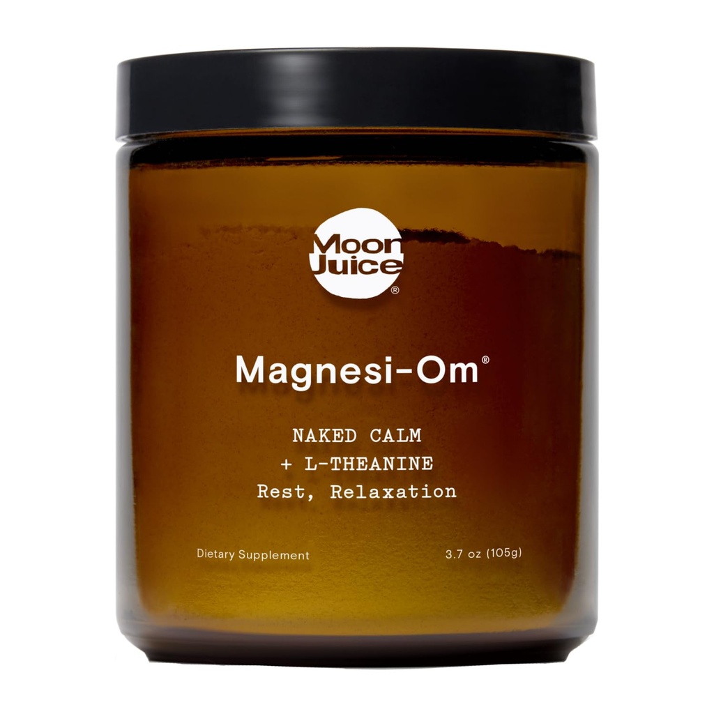 Moon Juice Magnesi-Om Magnesium Powder Supplement - Chelated Magnesium Complex + L-Theanine Blend for Rest, Relax & Regolarità - Vegan, Non-GMO & No Sugar, Unflavored, 3.9 oz, 30 Sevings