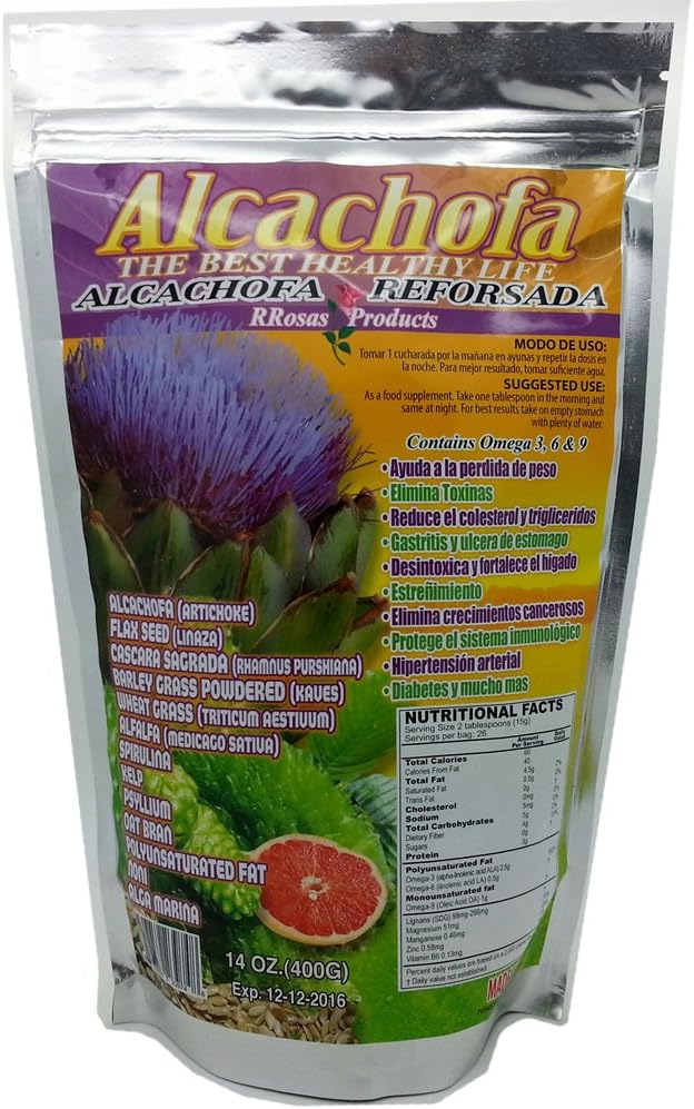 Alcachofa Reforsada Poudre la meilleure vie saine 14 Oz Artichaut et bien plus d'ingrédients