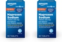 Grundpflege Rücken- und Muskelschmerzen, Naproxen-Natrium-Tabletten 220 mg, Schmerzrelief und Fever Reducer, für Rückenschmerzen, Muskeln, Minor Arthritis Schmerzen, Kopfschmerzen und mehr, 90 Count (Pack von 2)