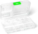Organizzatore di pillole, caso di pillole portatile, 9 scomparti Moisture-Proof Travel Pill Case per vitamine, Medicina, Olio di pesce, Supplementi, Dispenser di pillole (bianco)