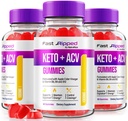NutraRize (paquet de 3 Kéto+ACV rapides Gummies, formule avancée, vinaigre de cidre de pomme de Keto, supplément de vitamines de 1000MG, avis de musculation de force maximale (180 Gummies)