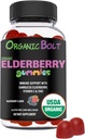 USDA Organic Elderberry Gummies - High Potency 150mg Bio Elderberry Gummis für Erwachsene & Kinder mit Vitamin C & Zink - Immununterstützung Gummis - Vegan, Gelatin & Gluten Free - 60 Count