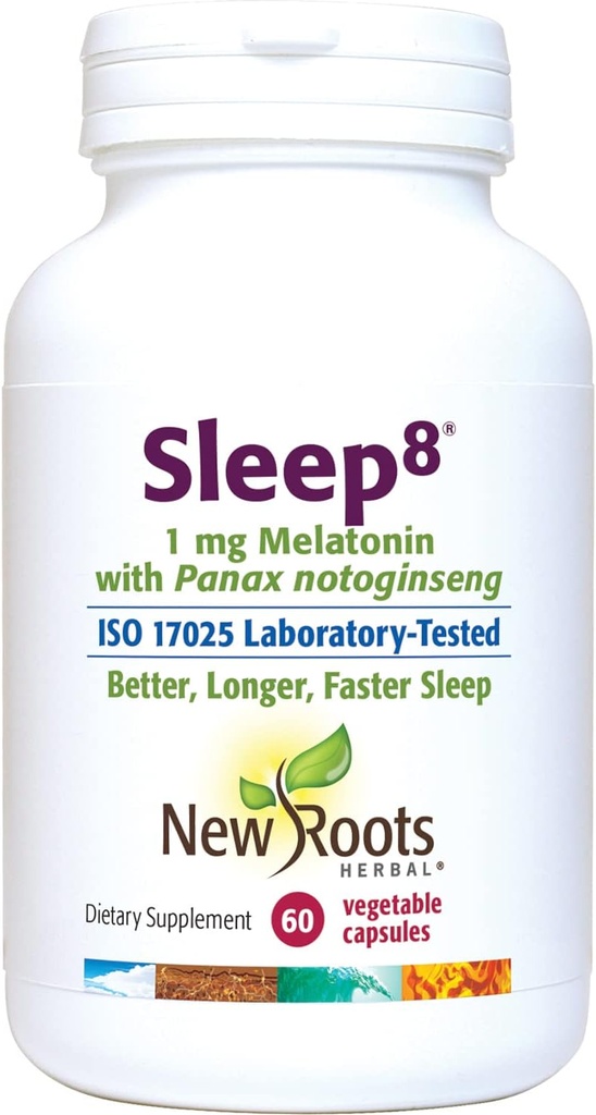 NUOVO ROOTS HERBAL Sleep Supplement, con Passion Flower, Camomilla, Hops, Panax Gingseng, Skullcap, Magnesio, Melatonina (60 Veg Caps) | Natural Sleep Aid