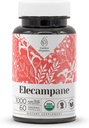Elecampane USDA Organic 60 Capsules | High-Potency Natural Supplement | Certified Organic Vegetarian Capsules and Organic Elecampane (Inula Helenium) Dried Root (60 Capsules)