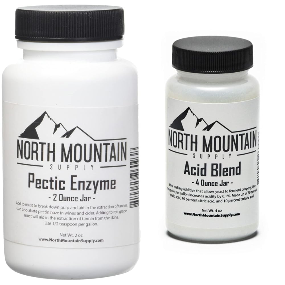 North Mountain Supply Pectic Enzyme 2 Unze Jar und AB-4oz Food Grad Säure Mischung Bundle