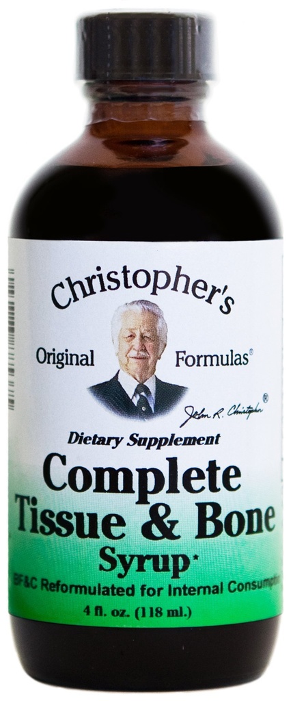 Christopher's Original Formulas Complete Tissue and Bone Syrup – Traditional Herbal Blend to Support Bones, Tissue & Cartilage, Liquid Botanical Formula, 4 oz