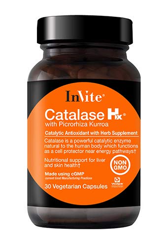 Invite Health Catalase Hx (con Picrorhiza Kurroa), Supporta fegato, salute della pelle, supplemento dietetico non OGM, 30 capsule vegetariane (pacchetto di 1)