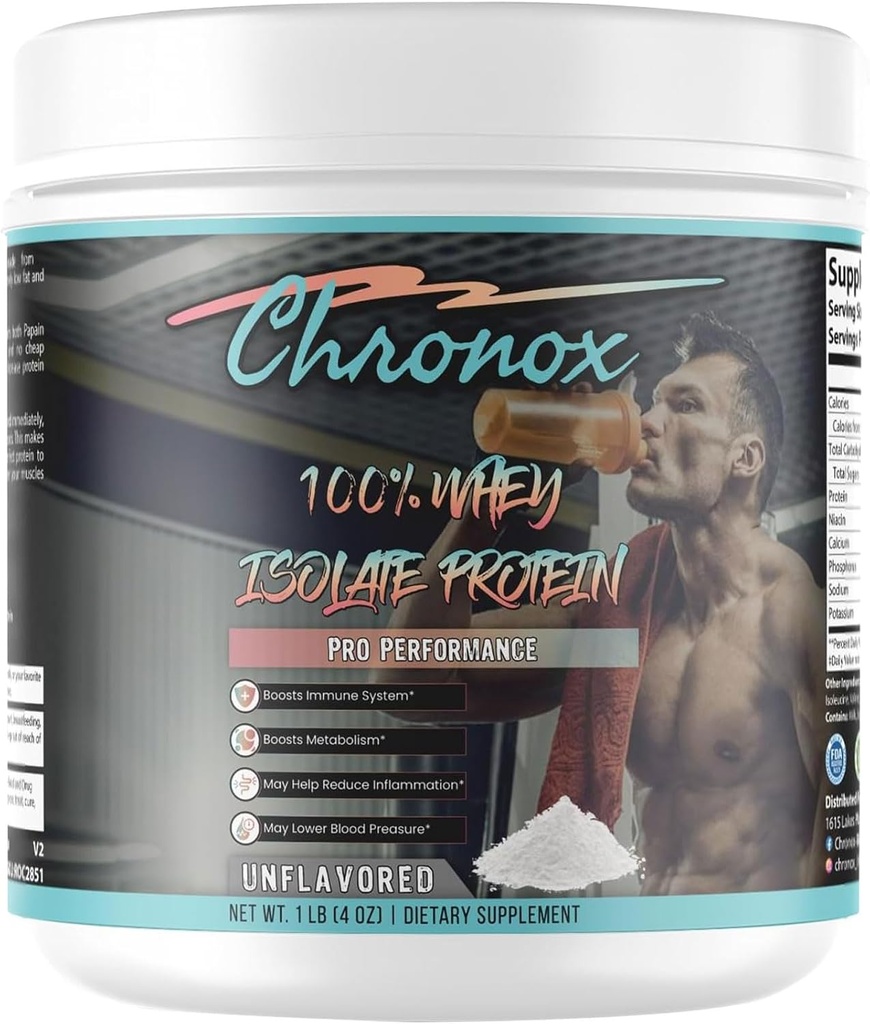 100% Whey Protein Powder - Unflavored Protein für Muskelaufbau & Recovery - Post & Pre Workout Pulver für glatte Textur & Great Versatility - Eine saubere Diät-Ergänzung für aktive & gesunde Lebensstile