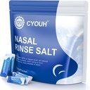 120PCS Salt Saline Packets Sinus Nasal Rinse pour Neti Pot, emballé individuellement 2.34G Nasal Wash Irrigation System Nez Cleaner Saline Recharge Packets