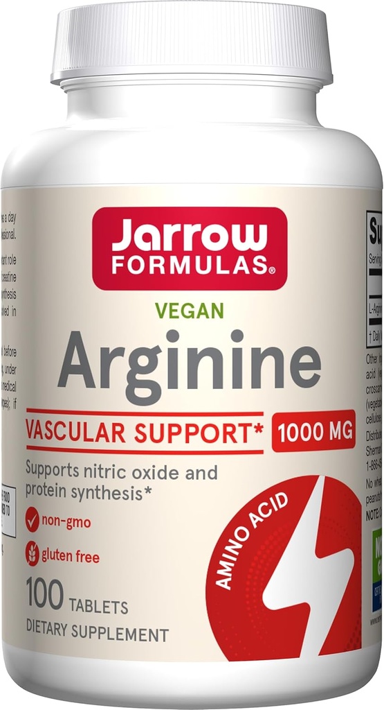 Formules de Jarrow, comprimés L-Arginine 1000 Mg, 100 Nombre