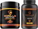 Gorilla Mind Pre Workout (Orange Rush) + Premium Whey Protein (Chocolate) - Umfassender Stack für Kraftstoff Maximale Ergebnisse