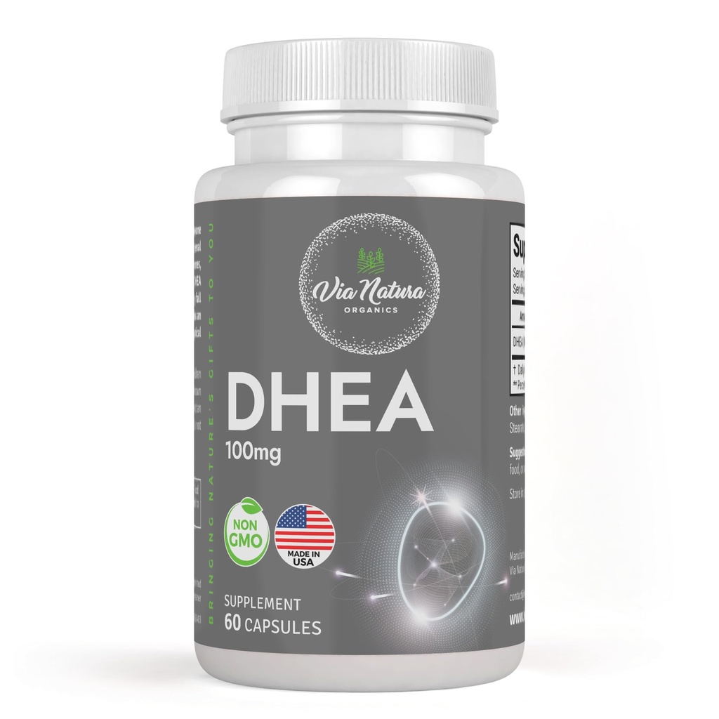 DHEA 100mg | Non-GMO | Gluten Kostenlose Ergänzung | 60 Kapseln