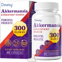 GLP ONE Supplement - 300 Billion AFU Akkermansia Muciniphila, Akkermansia Probiotic for Women & Men, for Boost, Digestive, Gut, Immunität, Enhances Gut Lining Function & Intestinal Walls, 60 Count