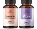 HERBAMA Spearmint und Vitex Kit - Bundle von 1000 mg Spearmint Leaf & Vitex Chasteberry Capsules - Vegan, Non-GMO, Gelatin-Free - 2 Pack