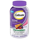 Caltrate Chewables 600 +D3 Plus Minerals Calcium and Vitamin D, Sugar Free, Ciliegia, Arancione e Frutta Punch, 90 Conte