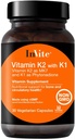 Invite Health Vitamin K2 mit K1 - unterstützt Knochen und Kreislaufgesundheit - Vitamin K2 als MK7 und K1 und Phytonadione - 30 vegetarische Kapseln (2-Pack)