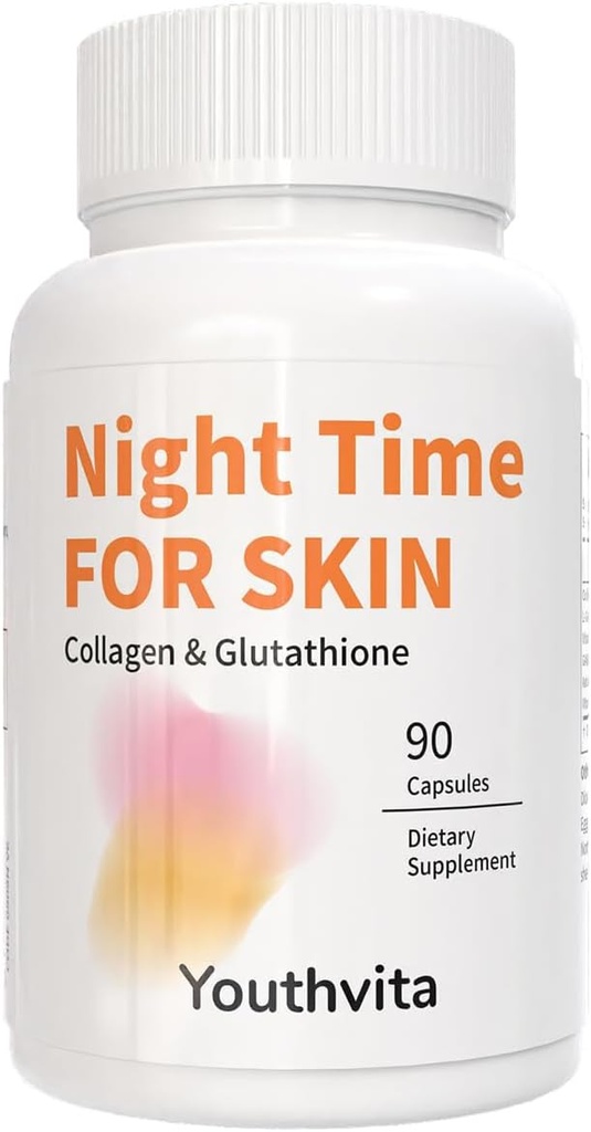 Collagen Peptide L-Glutathion Vitamin C GABA Astaxanthin Vitamin E,Support Hautgesundheit,90 Kapseln