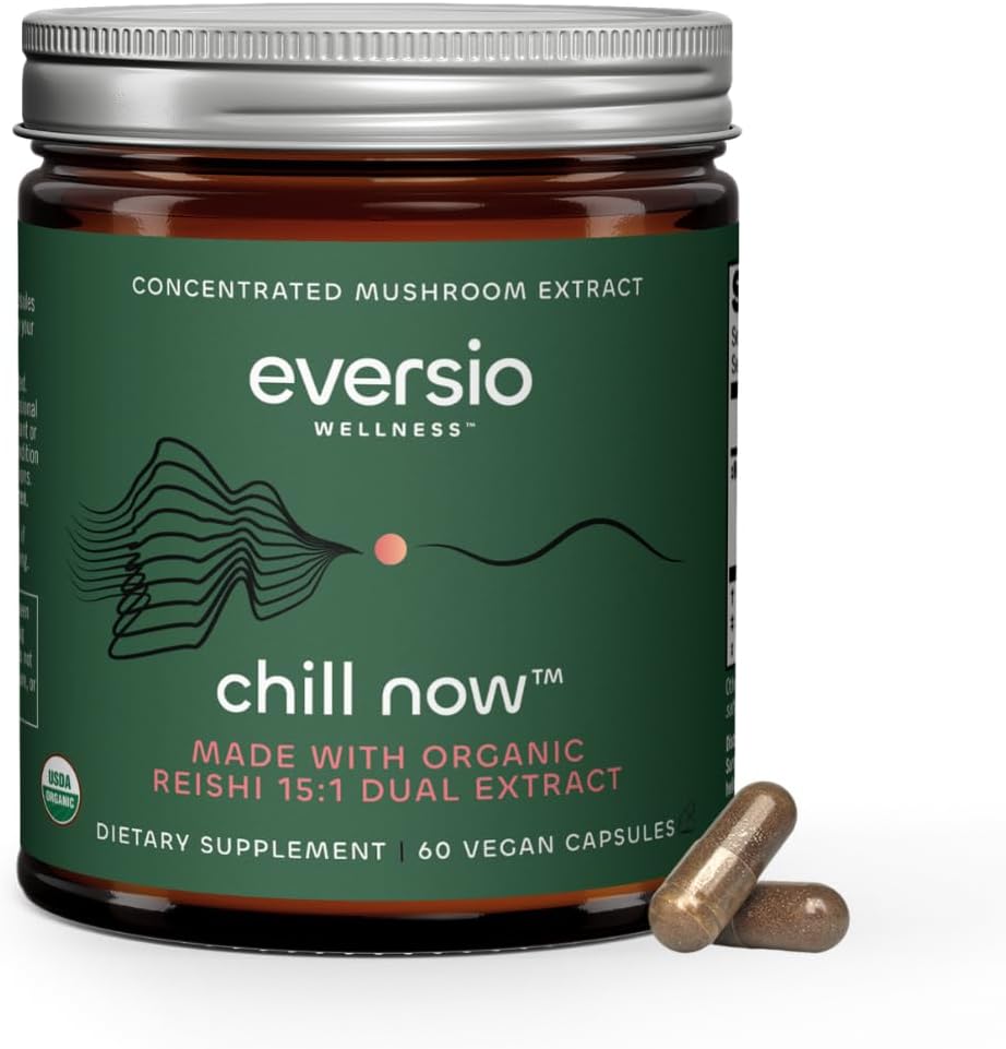 CHILL maintenant bio Reishi Champignon Supplément - 15:1 Reishi double extrait dans 60 capsules végétaliennes (250mg)