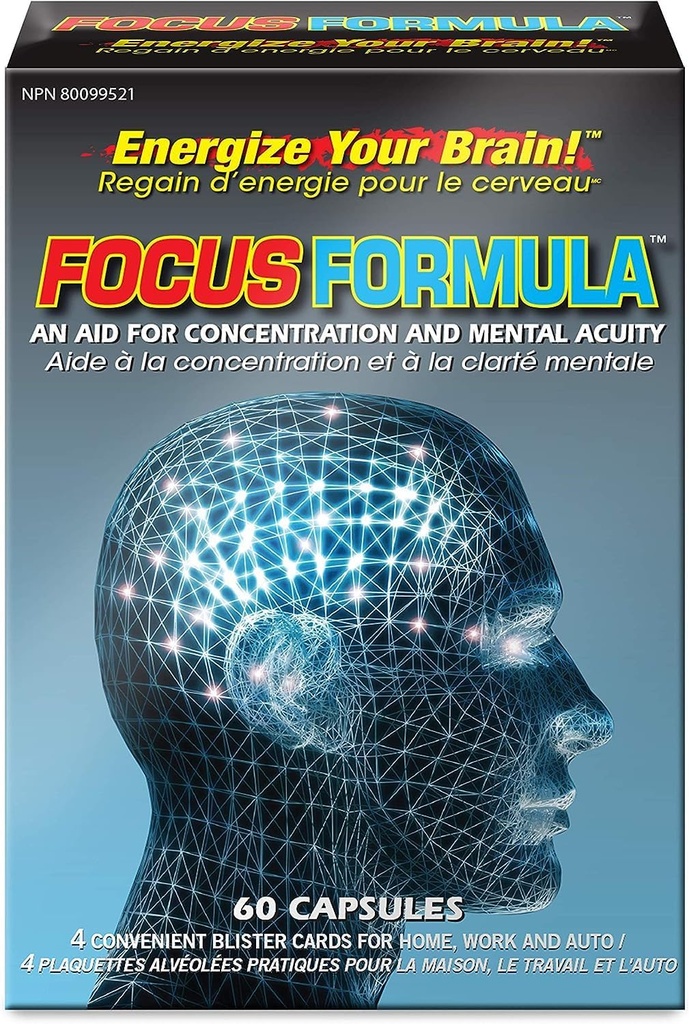 Nu-Life Focus Formula Mental Acuity Formula, 60-Count Boxen
