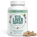 Vital Liver Unterstützung neue Formel Leber Ergänzung und Leber Vitamin – 9-in-1 Lebergesundheit Formel,Cleanse & Reparieren Formel mit Bio-Milch-Diesel unterstützt Lebergesundheit Cleanse