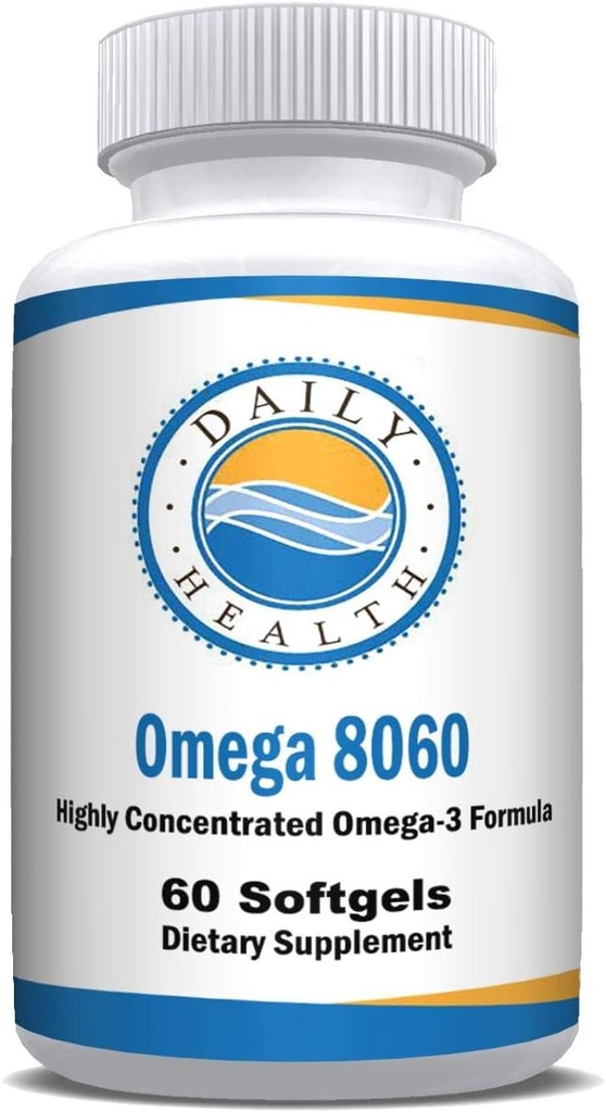 Omega 8060 2400mg Omega 3 huile de poisson joint complément de santé 60 softgel - 1 mois d'approvisionnement