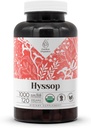 Capsule Hyssop 120 | Capsule ad alta potenza, Integratori dietetici Herbal | Realizzati con capsule vegetali e Hyssop Organico USDA (Hyssopus officinalis) Erbe secca (120 capsule)