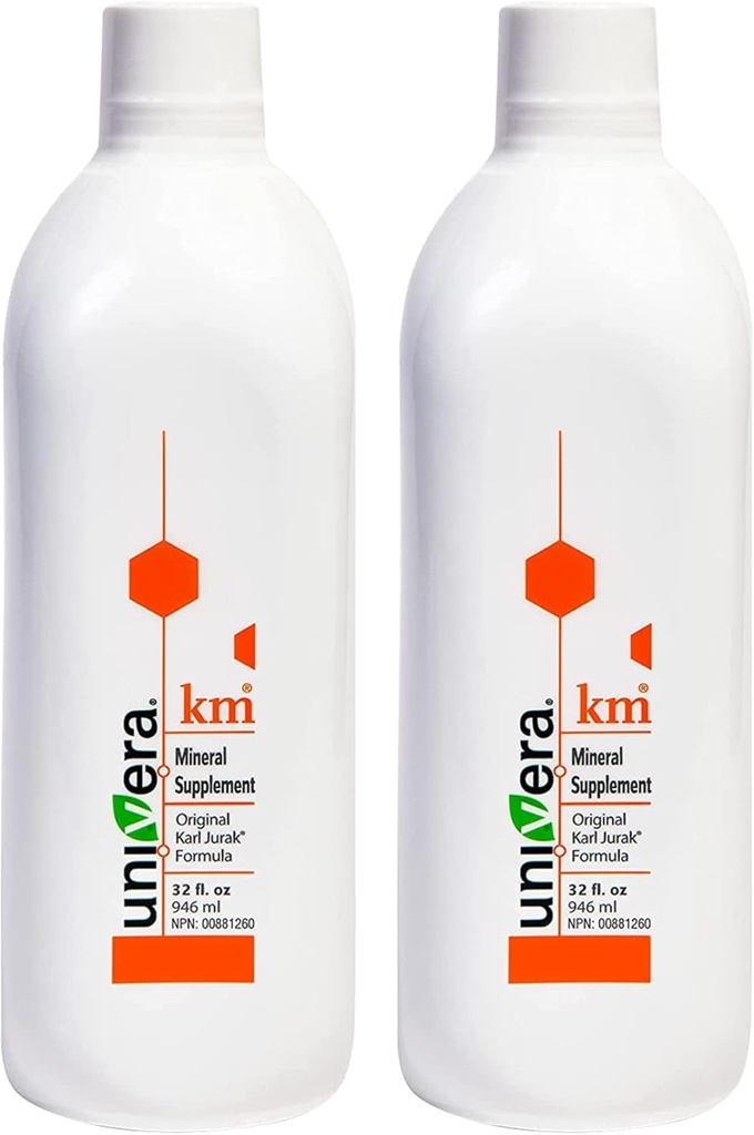 Univera KM Mineral Supplement Formule originale Karl Jurak Riche en potassium et vitamines Stabilise l'équilibre du pH Supporte la digestion + absorption nutritive
