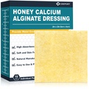 Manuka miele calcium alginato vestito, 2"x 2" alta assorbenza tessuto miele con Calcium Alginate, grado medico Manuka miele Wound Care Bandages per ferite(Pack di 10)