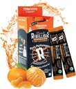 Ribellious Tenacious Tangerine Organic Drink Mix – Zero Calorie Energy Drink Mix | Monk Fruit & Green Tea Extract | L-Theanine + Natural Caffeine | 100% Plant-Based | Confezione da 10 | Keto,Gluten-Free