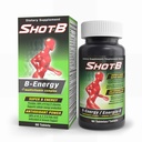 Shot B Multivitamin Complex, B-Energia, Vitamina B Complesso con Supporto Antiossidante, B Vitamine Complesse con A, C, D, E & Acido Folico per Energia Cellulare & Salute Immune - 6 Vitamine chiave B, 60 Conte