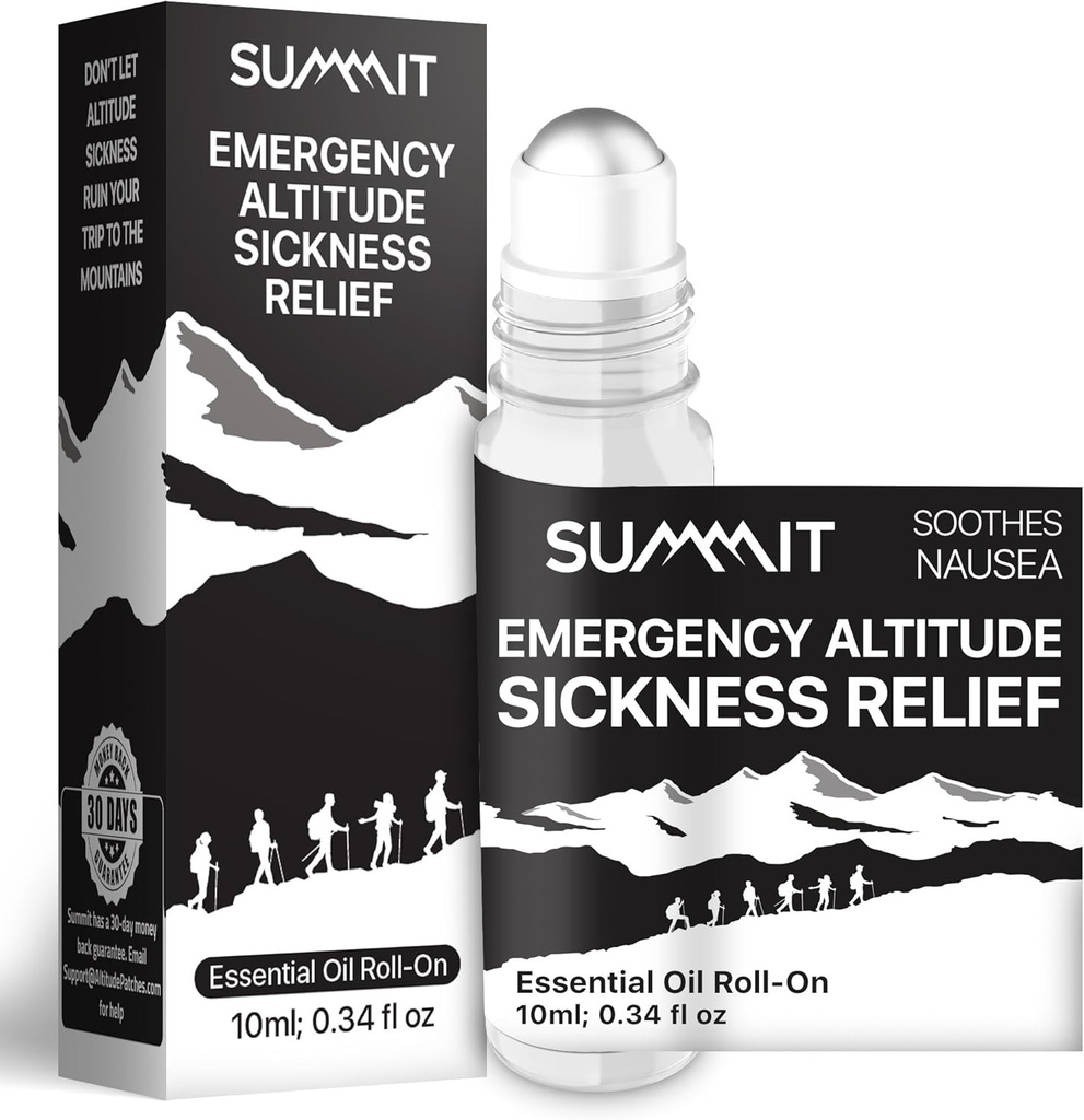 SUMMIT Höhe Krankheit Notfall Roll-On (10 ml) | Bietet Notfall Höhe Krankheit Übelkeit Relief | Linderungen Höhe Verwandte Übelkeit & Kopfschmerzen | Höhe Krankheit Medizin