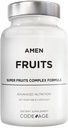 Amen Fruits, Daily Fruits Vitamins Supplements, Über 20 Ganze Früchte Extrakte - Raw Multivitamin, Beeren, Antioxidante Polyphenole Superfood & Flavonoids - Non-GMO - 90 Kapseln