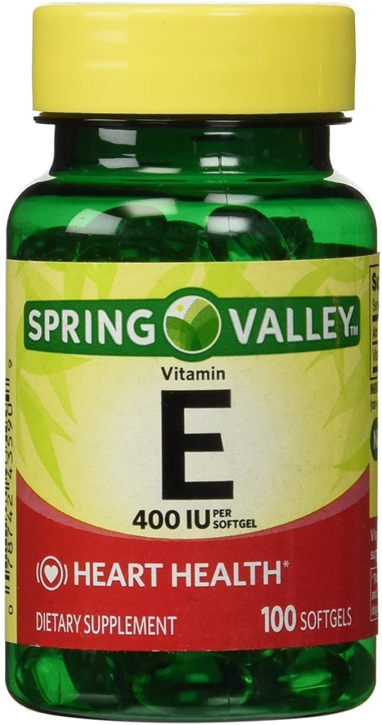 Spring Valley - Vitamin E 400 IU, Wasserlöslich, 100 Softgels