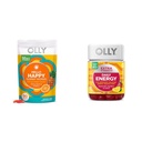 OLLY Ciao Buone gommoni, Mood Balance Support, Vitamina D, Zafferano, Adulto Chewable Supplement & Extra Strength Daily Energy Gummy, Caffeina Free, 1000mcg Vitamina B12, CoQ10, Goji Berry
