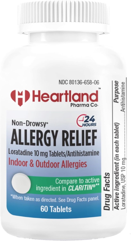 Loratadine 10mg de comprimés de soulagement d'allergies