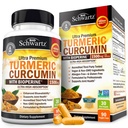 Curcumina erboristica con estratto di pepe nero 1500mg - Alto assorbimento Ultra Potente supplemento di curcuma con 95% Curcuminoidi e BioPerine - Capsule Tumeriche Non OGM per il supporto congiunto - 90 capsule