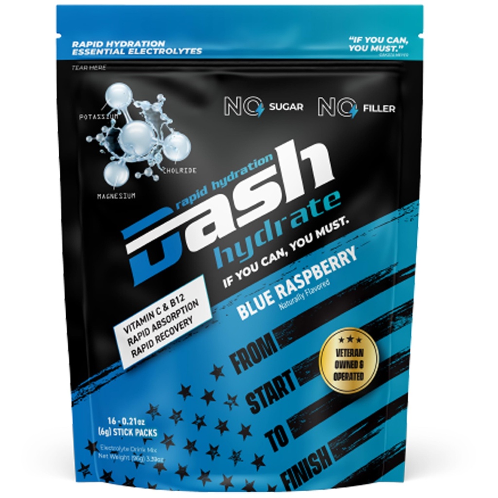 Rapide Hydratation Electrolyte Drink Mix Packets (Absorption rapide et récupération sans sucre) Activer l'énergie – Détoxifier - Support (Fruite bleue)