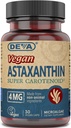 DEVA Ernährung Vitamine Astaxanthin 4mg, Vegan, Hergestellt aus Haematococcus Pluvialis Microalgae, 30 Kapseln, 2-Pack