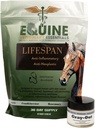 Lifespan & Gray-Out Equine Care Bundle | Kräutertee Anti-Inflammator Oral Supplement + Melanoma Cream Joint, Mobility & Skin Health Support für Pferde | Wellness Pack