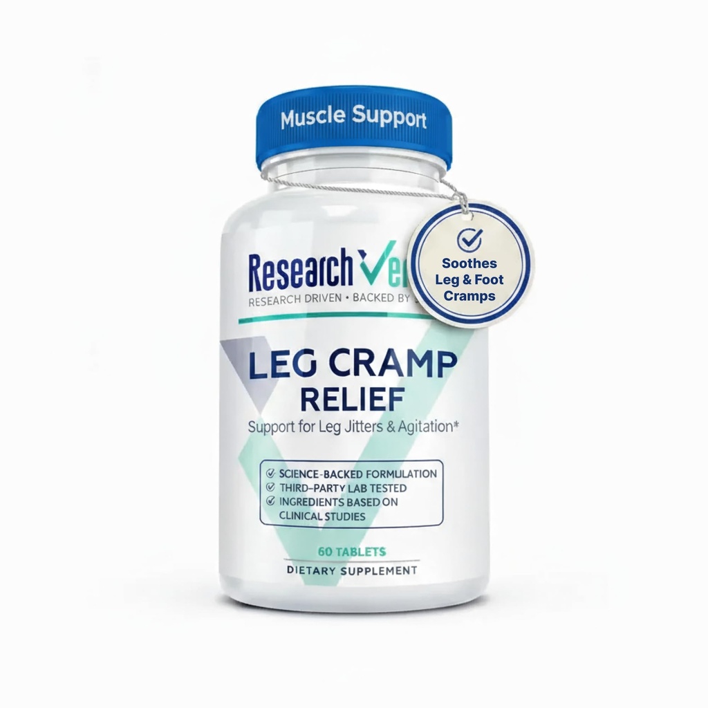 Forschung Verifizierte Leg Cramps - Magnesium, B Vitamine, Ingwer, Kamille, BioPerine - Zirkulationsunterstützung - Vegan - 1 Monat Versorgung