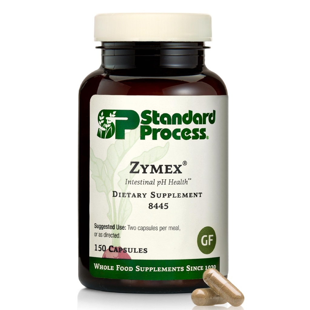 Processus standard Capsules Zymex - Soutien de la santé digestive - Soutien de la santé intestinale et pH équilibré - Supplément santé Gut avec le riz Bran, espagnol Moss, carottes et betteraves - Non-Dairy - 150 capsules