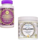 Crescere Young Fitness Probiotic e Vanilla Collagen - Supporta la salute digestiva e promuove la pelle e le ossa - (1) 30-Pack di Probiotici + 12.4oz di Vanilla Collagen Powder