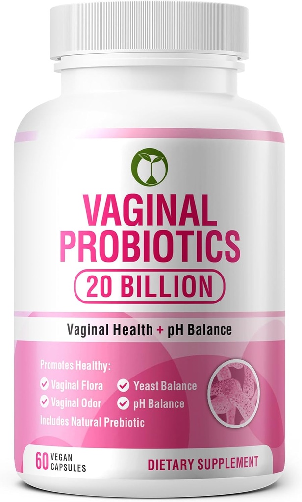 Probiotiques vaginaux pour la santé des femmes 20 milliards de CFU-PH Balance & soutien de l'odorat vaginigal 60 capsules