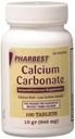 Pharbest Kalziumkarbonat Antacid und Kalziumergänzung 10 Grains - 100 Tabletten von HARBEST