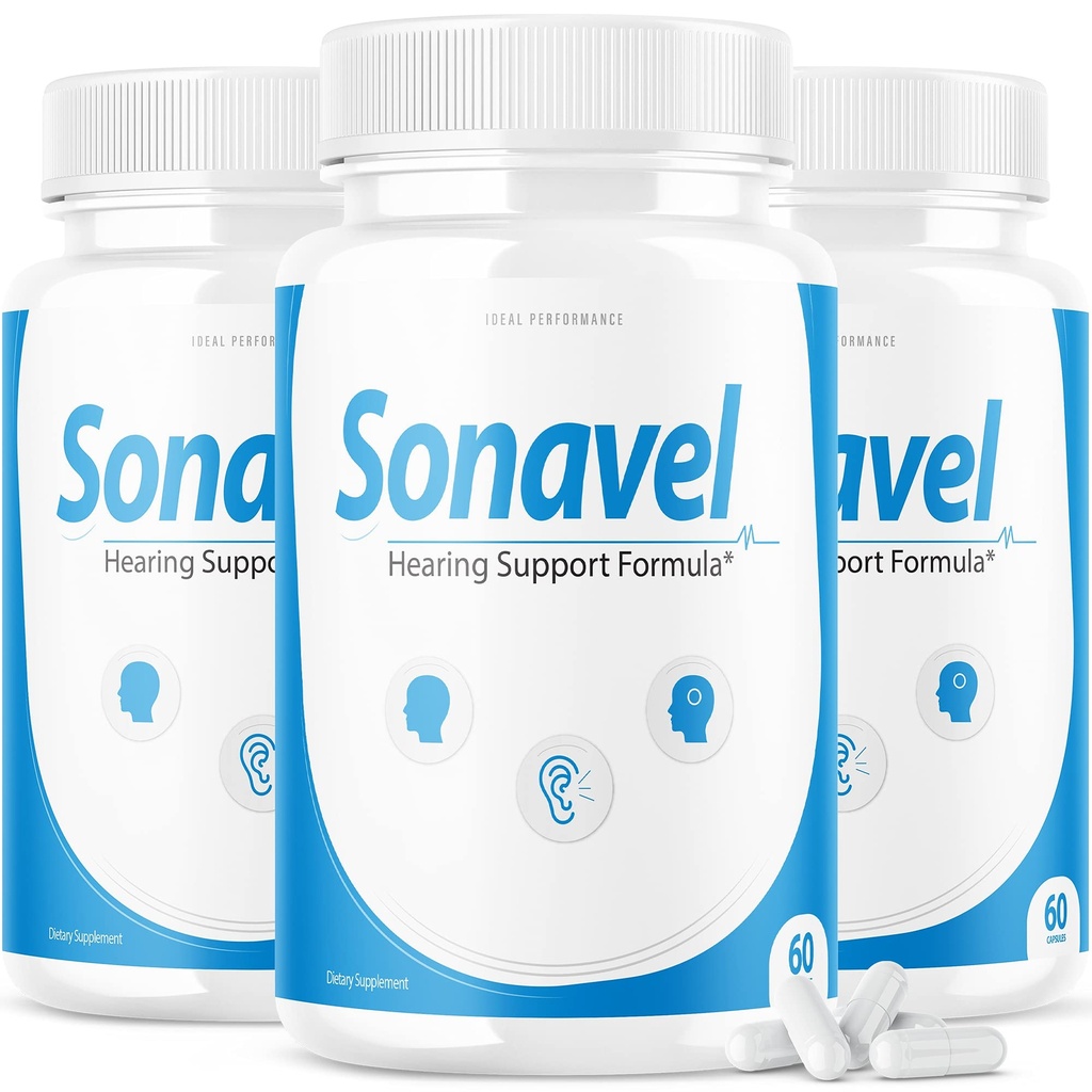 PERFORMANCE IDEAL (3 Pack) Supplément pour le support auditif Sonavel de formule de pilules Tinnitus (180 Capsules)