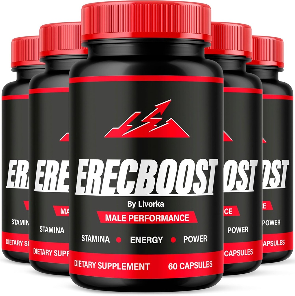 (5 Pack) Erecboost Kapseln, Alle natürliche erweiterte Formel, 300 Kapseln